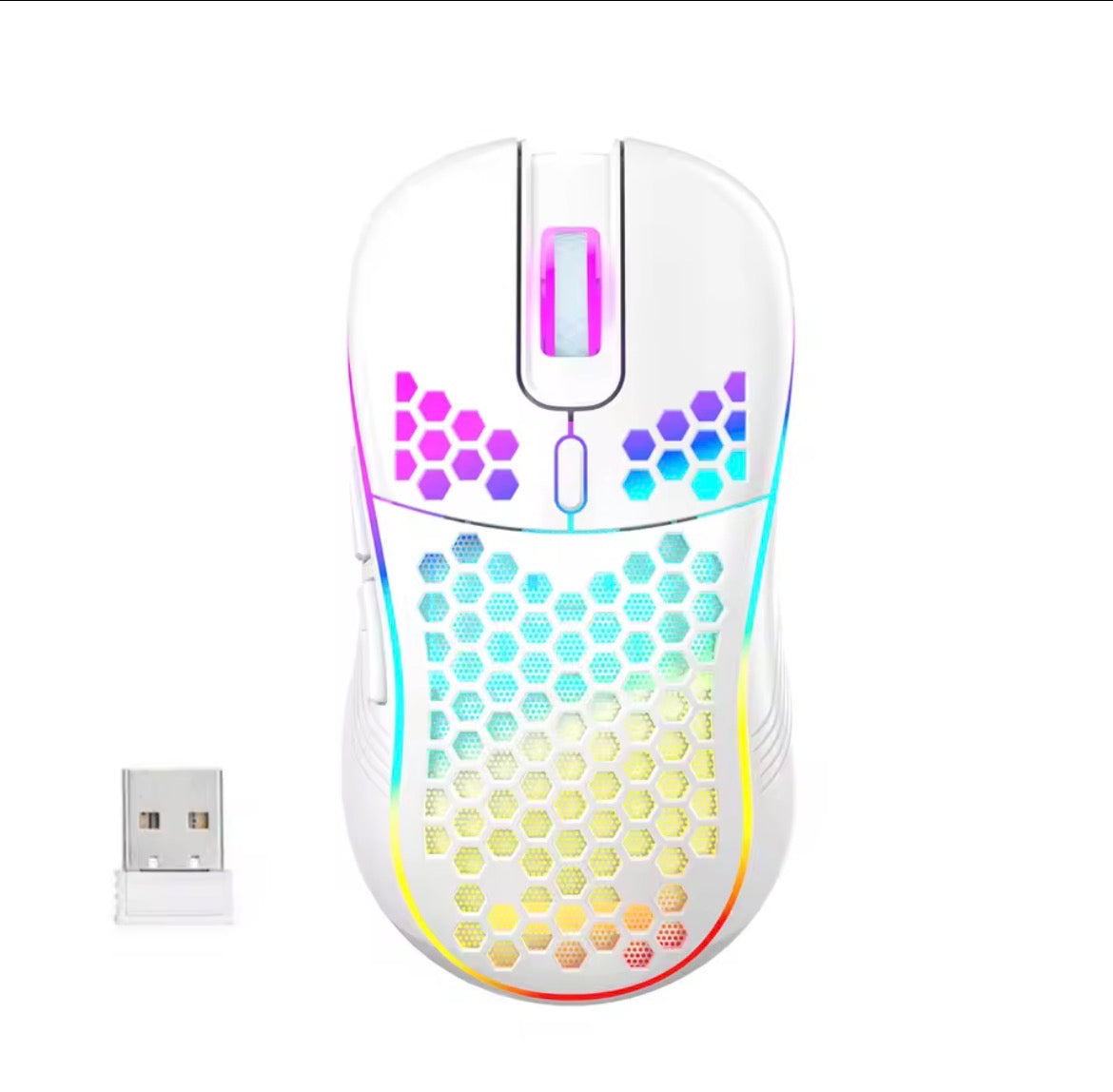 Wireless Gaming Mouse Honeycomb 2.4G USB Cordless mouse Rechargeable